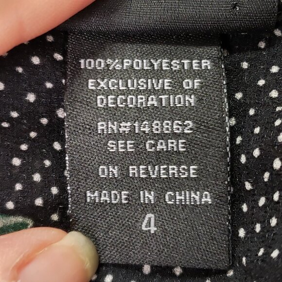 Torrid Womens Dark Floral Whimsigoth Ruffle Top Size 4X Black Sheer Romantic - Picture 5 of 10